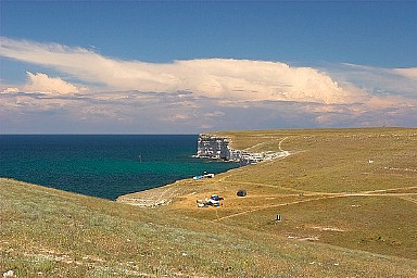 Typical habitat of Hemaris croatica croatica, Tarkhankut, Crimea, Ukraine. Photo: &copy; Nickolai Ivshin.