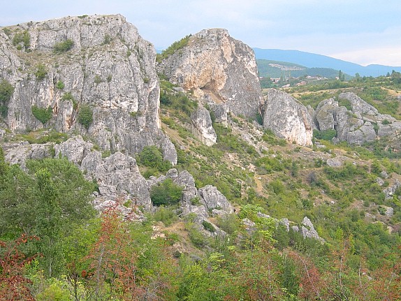 Typical habitat of Rethera komarovi drilon, Kresna Gorge area, Bulgaria. Photo: &copy; Tony Pittaway.