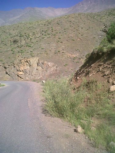 Typical mountain habitat of Smerinthus ocellatus atlanticus, east of Tamatert, High Atlas Mountains, Morocco. Photo: &copy; Roger Perkins.